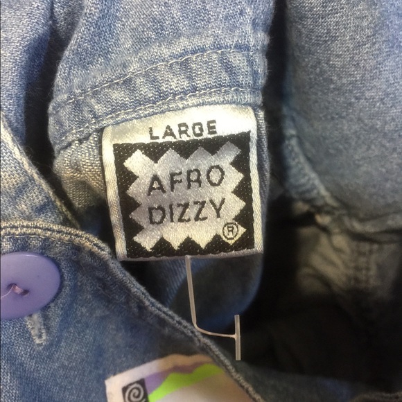 Afro Dizzy denim play romper - Picture 4 of 4